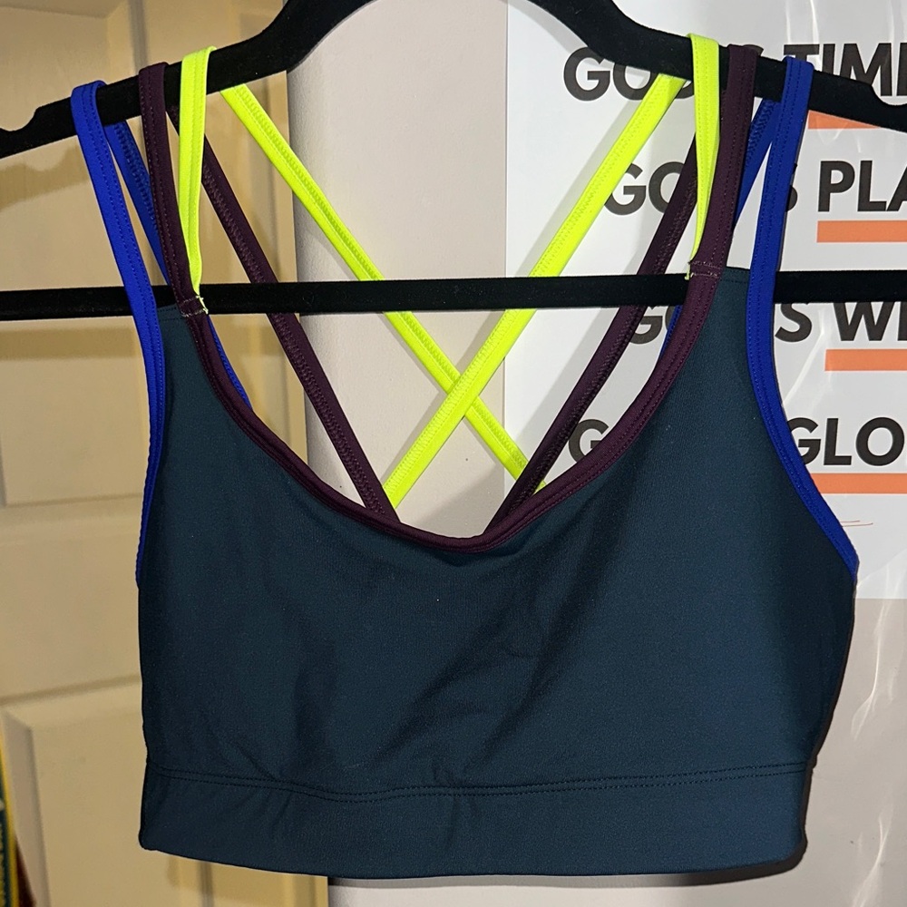 GAP FIT Multicolor Blue Strappy Sports Bra